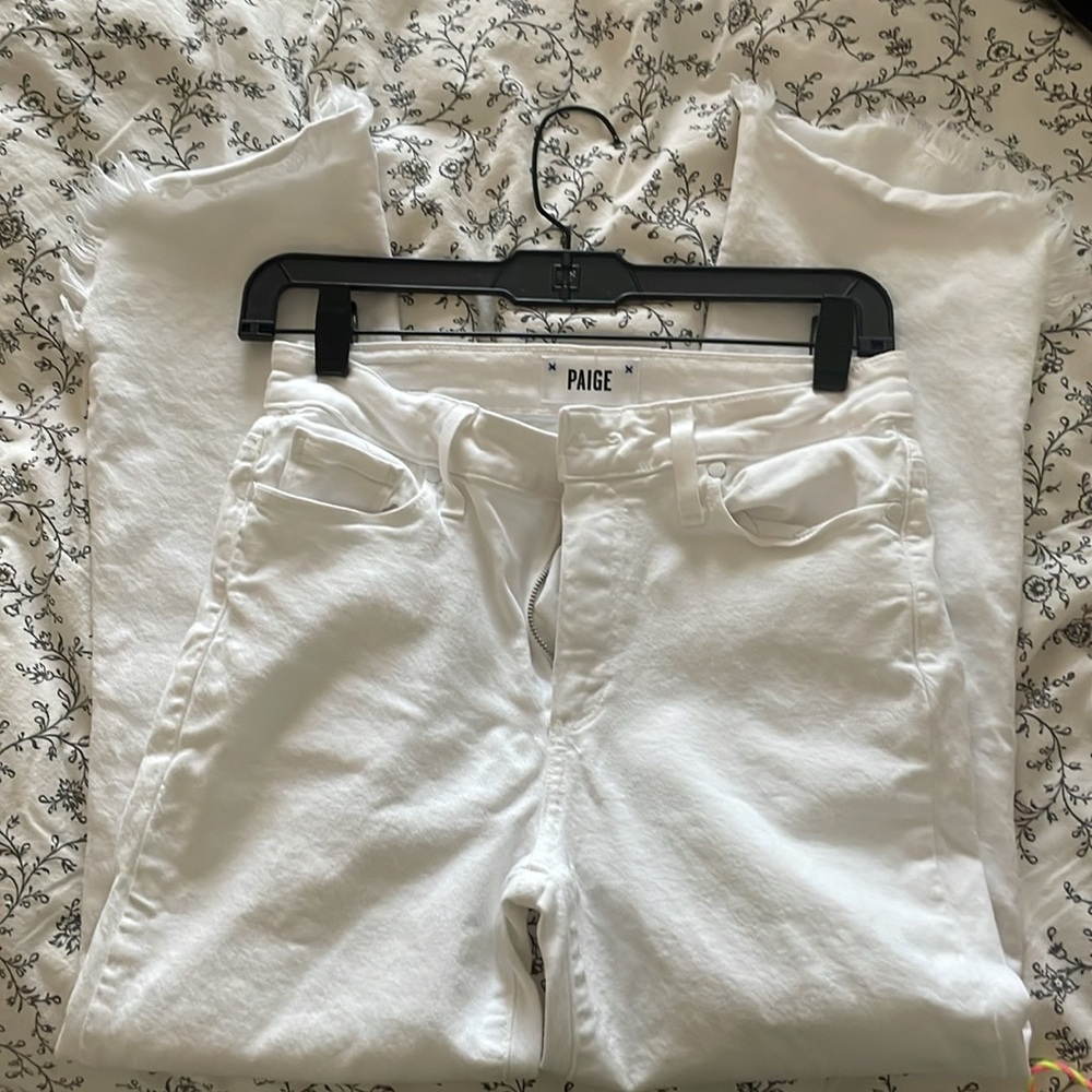 PAIGE white jean Hoxton straight ankle